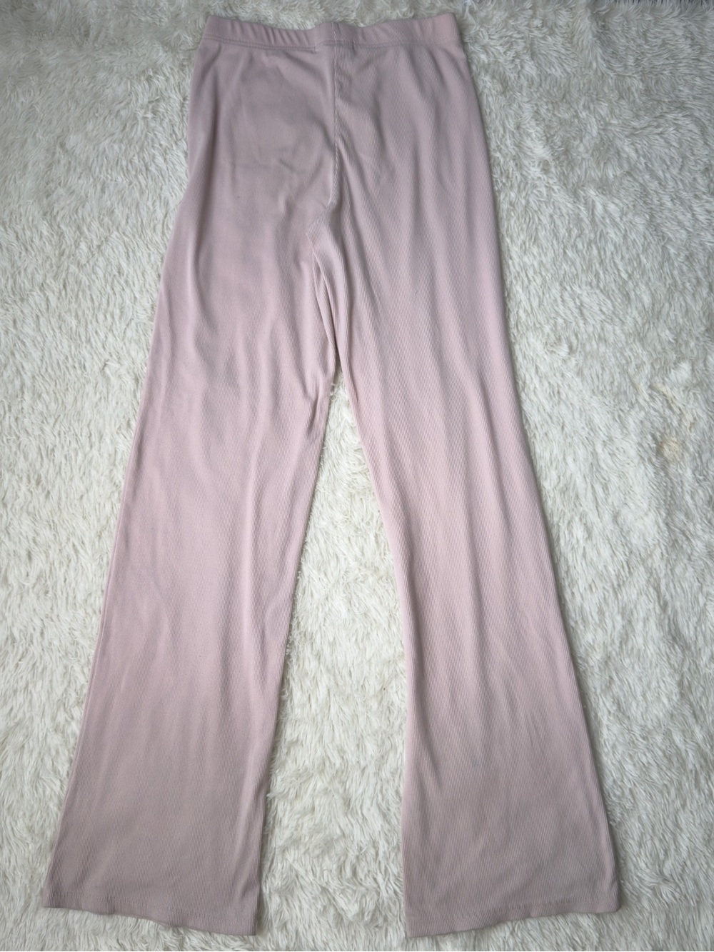 Girls' Elastic-Waist Light Pink Flare Leggings - Picture 2 of 3